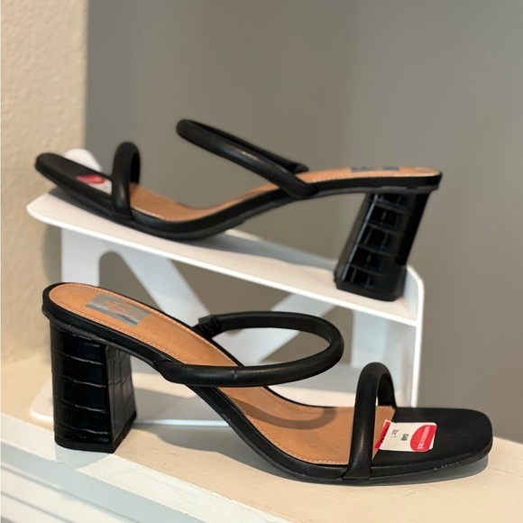 DV by Dolce Vita Shoes - DV By Dolce Vita Womens Halsty Faux Leather Animal Print Block Heel Sz 11